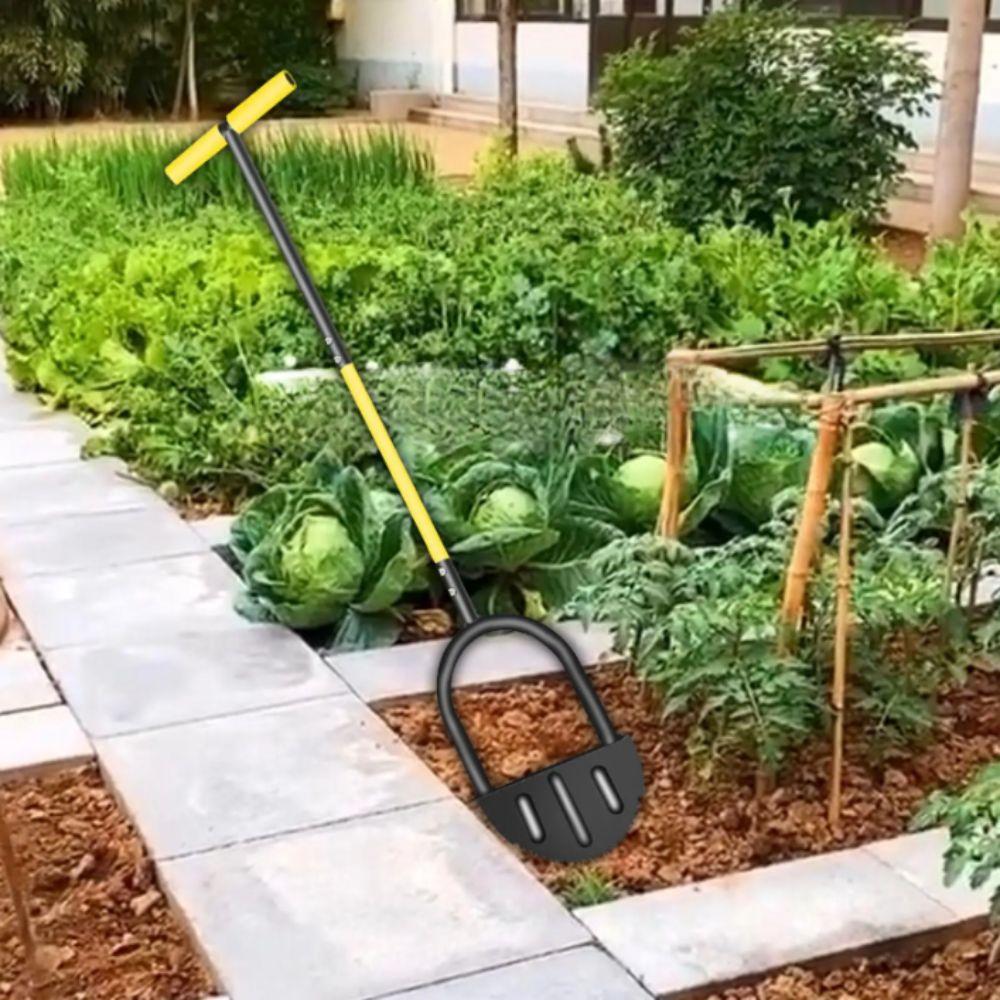 Practical Tool Handheld Lawn Mower Portable T-Grip Handle Trimming Shovel Half Moon Shape Manual Landscaping Tools Lawn Edging