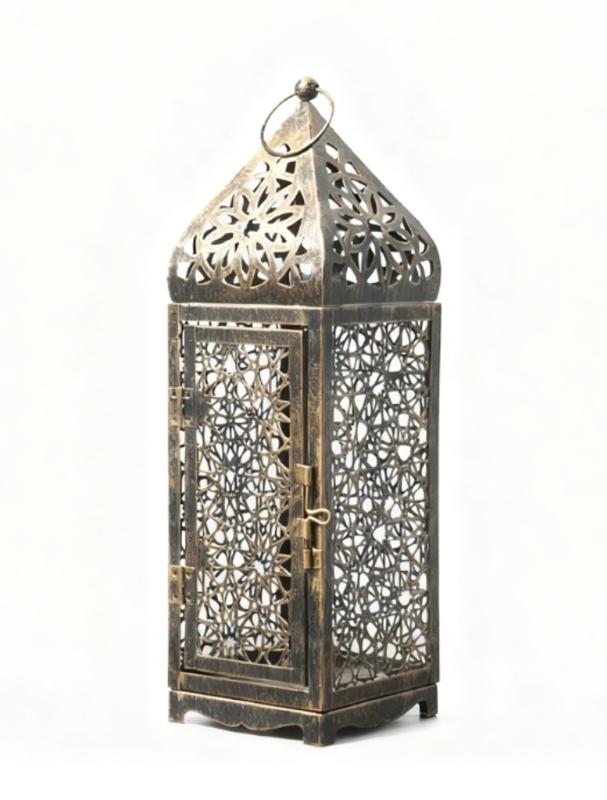 Retro Metal Iron Candle Stand No Candle Portable Wind Lights Scaldfish Candle Holder Home Decor