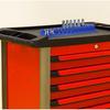 HARFINGTON Magnetic Socket Organizer 1/4" Drive Metric Socket Holder Tray Socket Storage Rack Holds 26 Standard and Deep Size Sockets, Blue