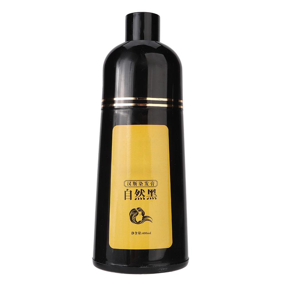 400ml Natural Plant Black Hair Shampoo Hair Dye Black Coloring Shampoo Hair Care ShampooBlack 400ml
