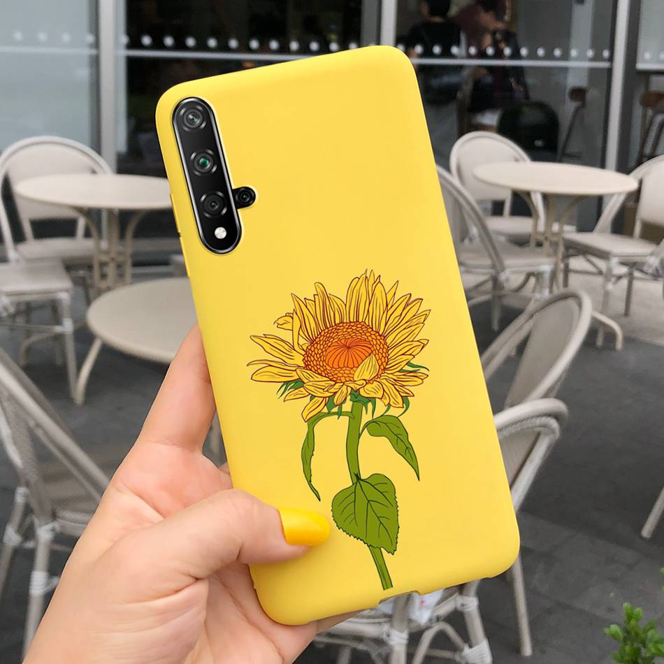 For Huawei Nova 5T Case Beautiful Girl Flower Phone Case For Huawei Nova5T YAL-L21 Soft Silicone Shockproof Back Cover Bumper