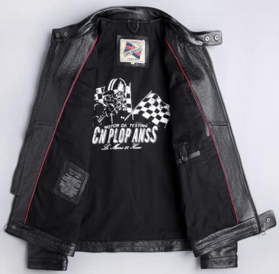 CNPLOPANSS Genuine Leather Motorcycle Sheepskin Cowhide Leather Rider Business Solid Cold Weather Plus Size Men's Jacket, Jacket, Jacket, Leather,