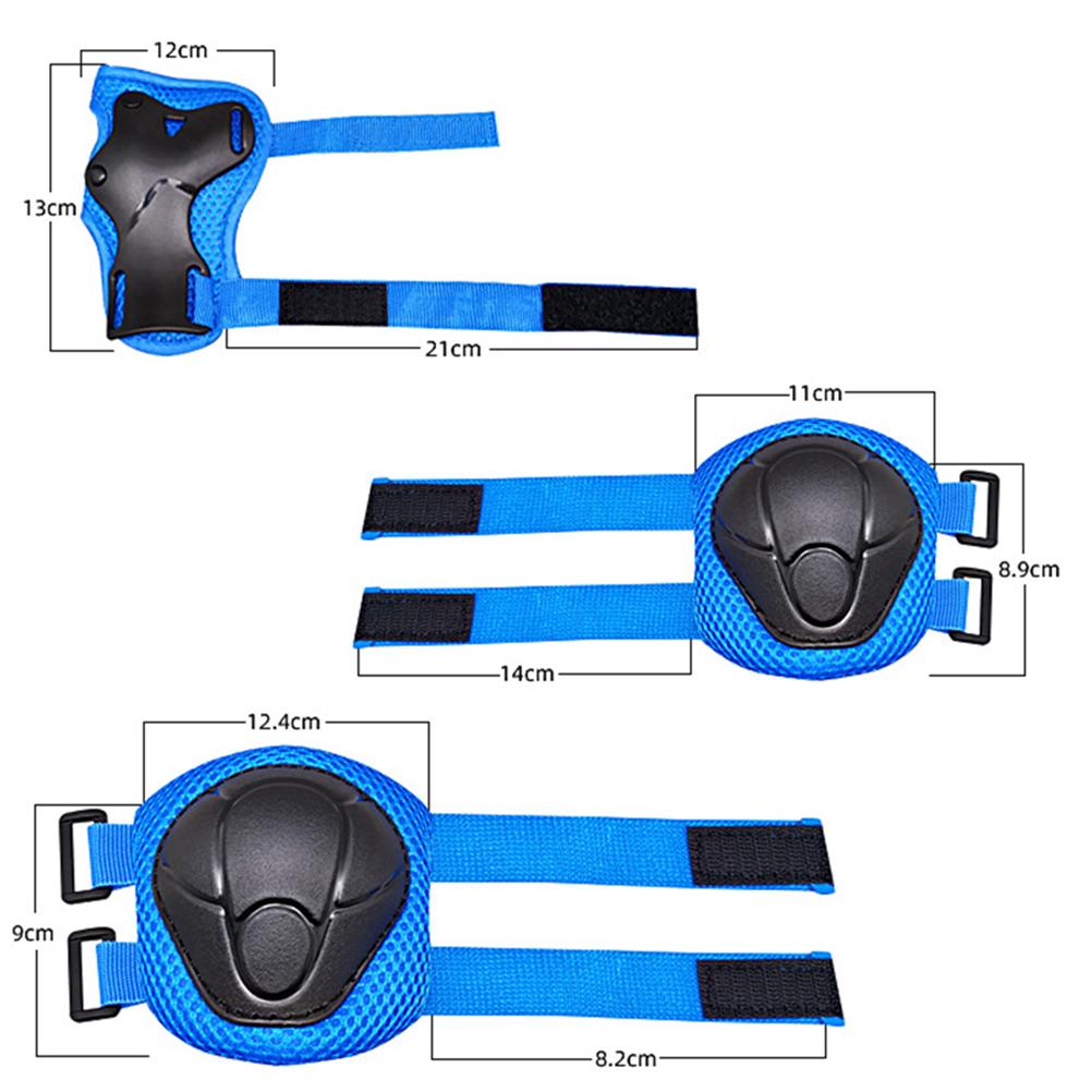3 in 1 Kids Protective Gear Set Knee Pads Elbow Pads Wrist Guards Adjustable Protective Gear Set for Skateboarding
