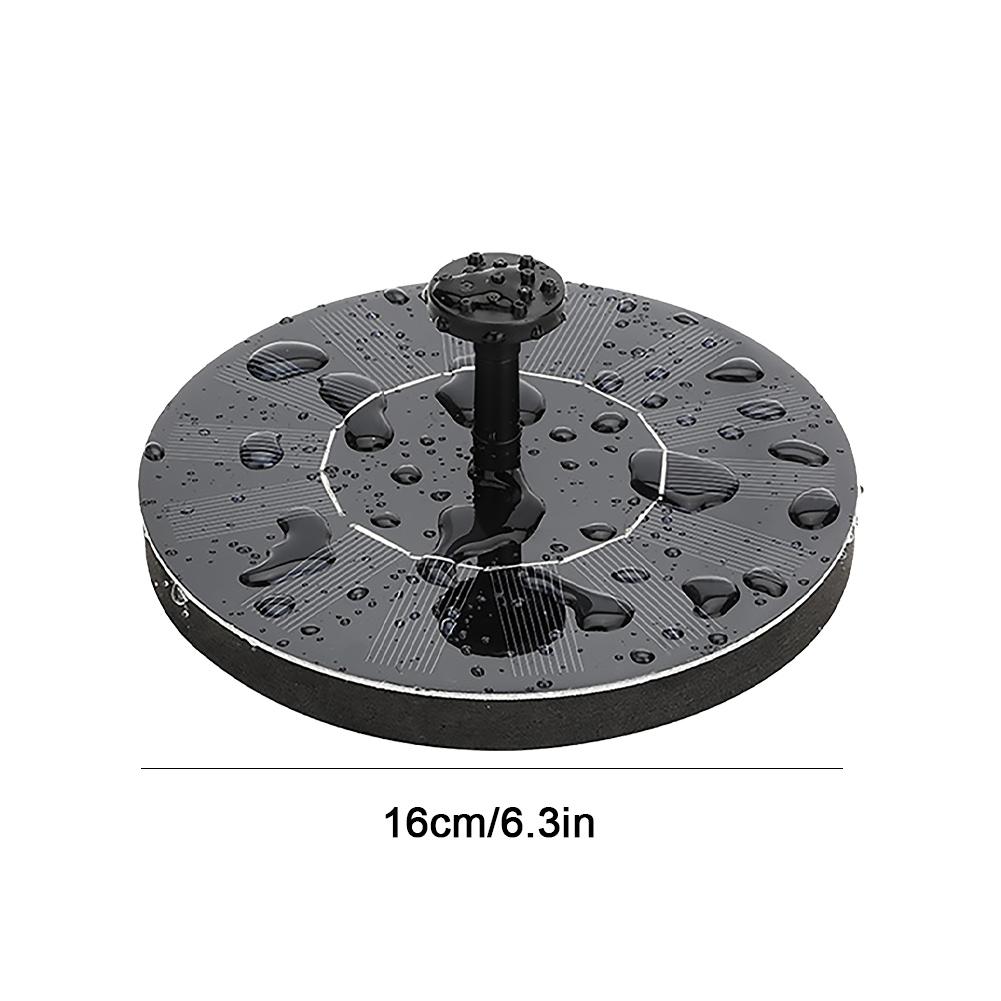 2.2W Solar Fountain Pump 120L/H Solar Floating Water Fountain Pump Lift 80CM with 6 Nozzles&Color LED Light for Garden Pool Pond