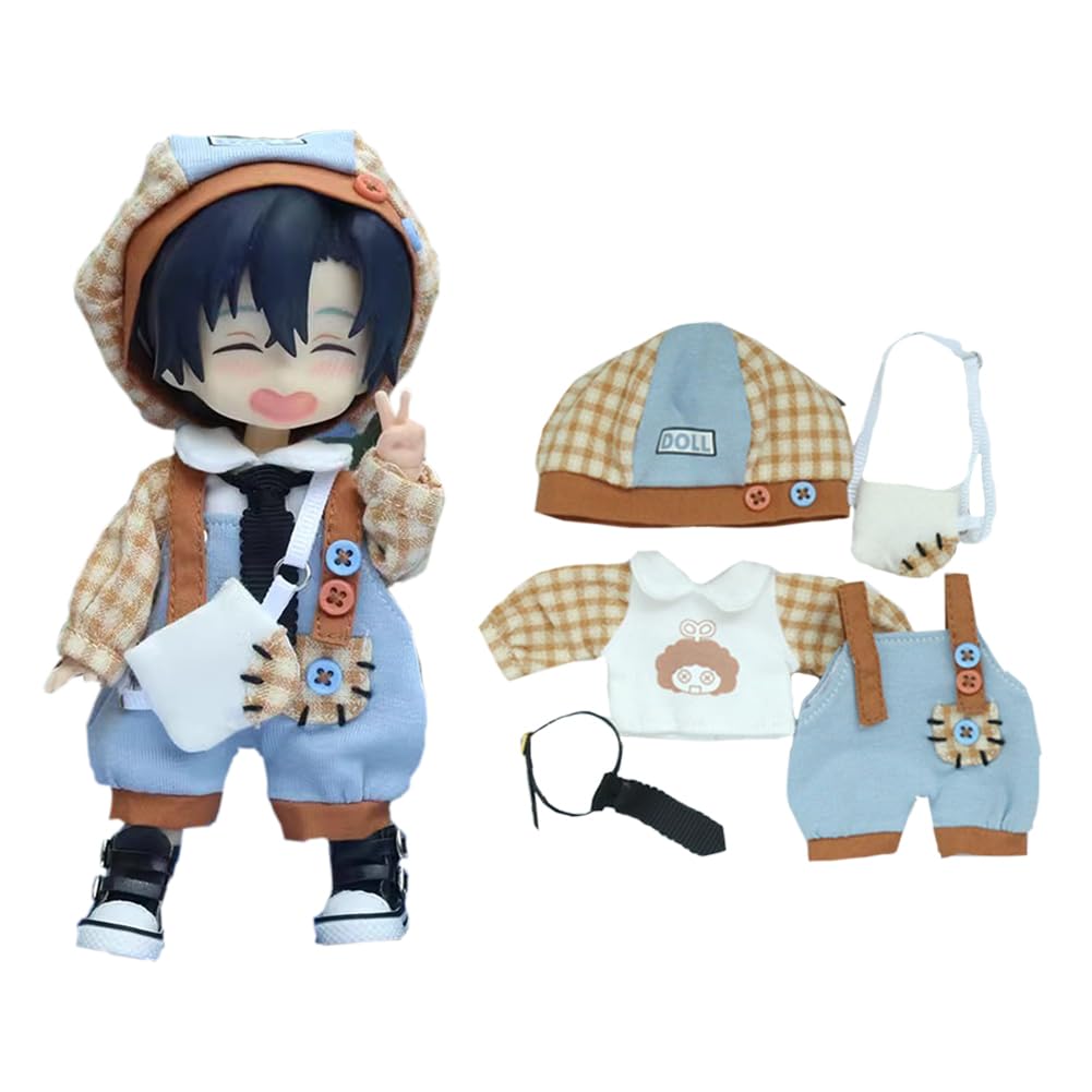 

rakulifey Костюм Obitsu 11 размер для тела Obitsu 11 см 2 5-предметный подарочный набор, шляпа, куртка, брюки, сумка, галстук, одежда, одежда, цвета, набор, (коричневый)