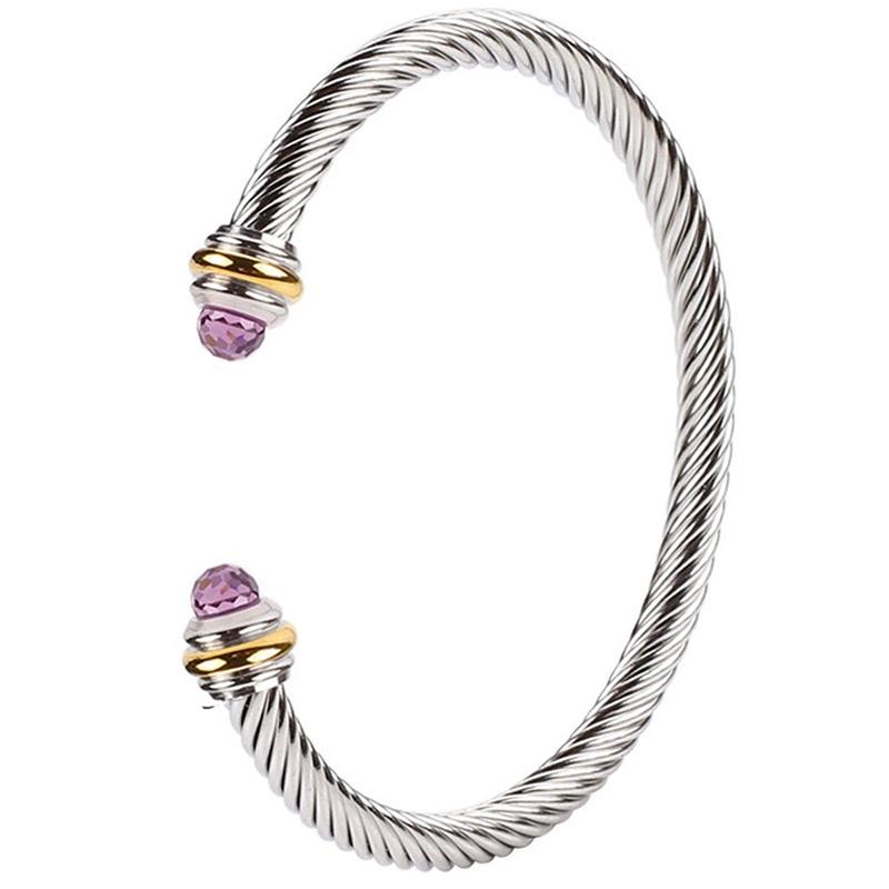 Popular Steel Wire Rope Collar Bracelet Adjustable Personalized Hip-hop Jewelry Europe and America Chic Bangle For Women KOFSAC