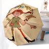 Pippi Langstrumpf, Illustration Automatisches Öffnen und Schließen Regenschirm, Kompakter Reise Regenschirm, Leicht und Tragbar, Geeignet für Bea
