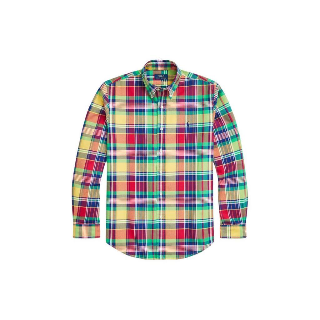 Polo Ralph Lauren Ss24 Plaid Logo Embroidered Single-Breasted Long Sleeve Shirt Men Shirts Multicolor MNPOWOV16823465-700