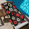 1pc Bold Lip Patterns with Leopard Design Trends 2D Printed Microfiber Beach Towel, Quick Dry Super Absorbent. Great for Beach