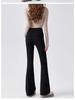 2026 Spring/Autumn Black Denim Super Long Flared Bell Bottoms for Tall Women