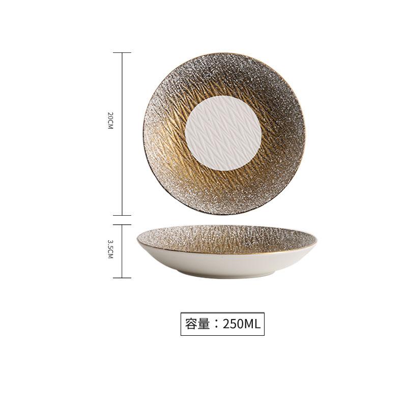 Creative Ceramic Deep Plate Restaurant Soup Plate Salad Plate Dessert Plates Snack Plates Service Plates Hotel Tableware