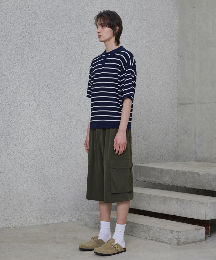 GLW Nylon Bermuda Cargo Pants Khaki