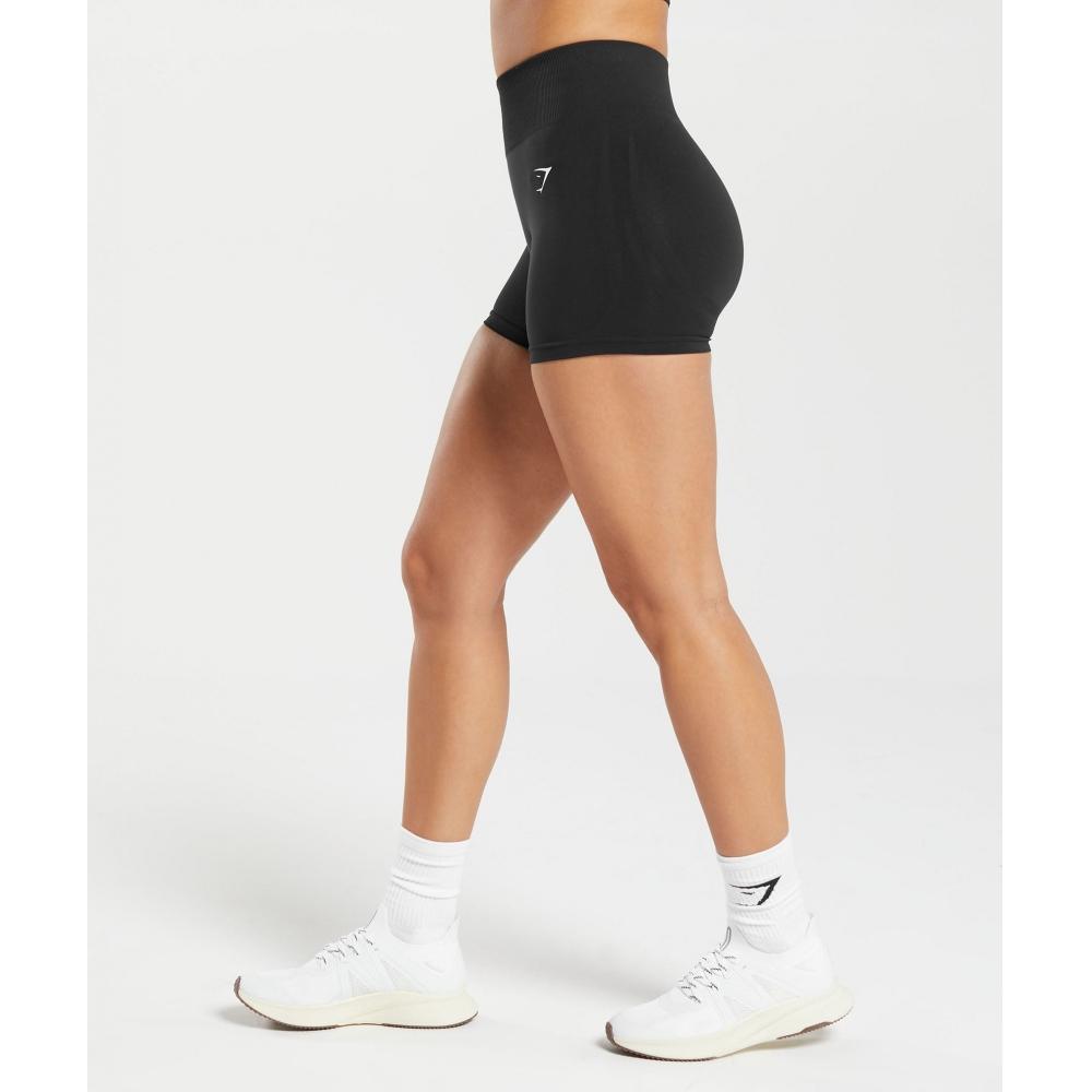 Gymshark Bezešvé šortky na každý den černé B6a8m Bb2j