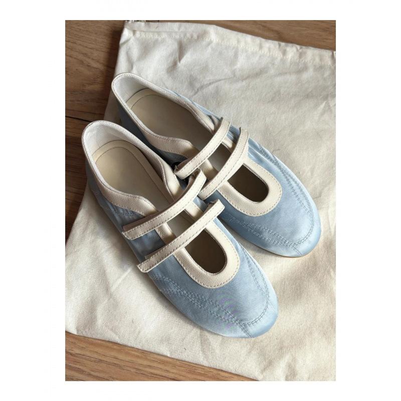 

! Балетки в стиле ретро на плоской подошве с двойной липучкой, с круглым носком, в цветовой гамме, ленивые повседневные туфли 40 синий