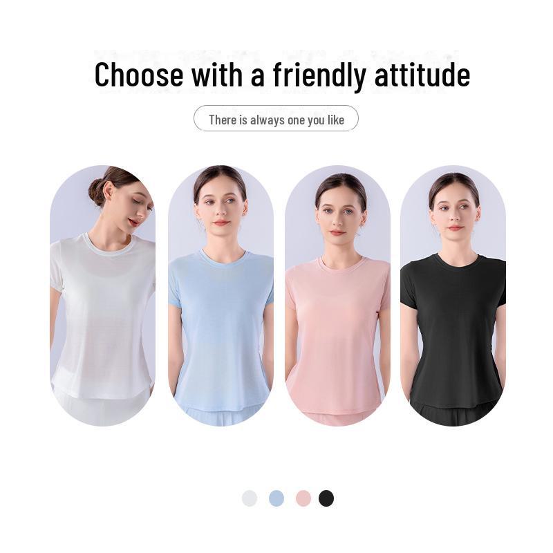 Summer Mesh Quick-Dry Yoga Short Sleeves - Thin, Elastic, Cool & Breathable