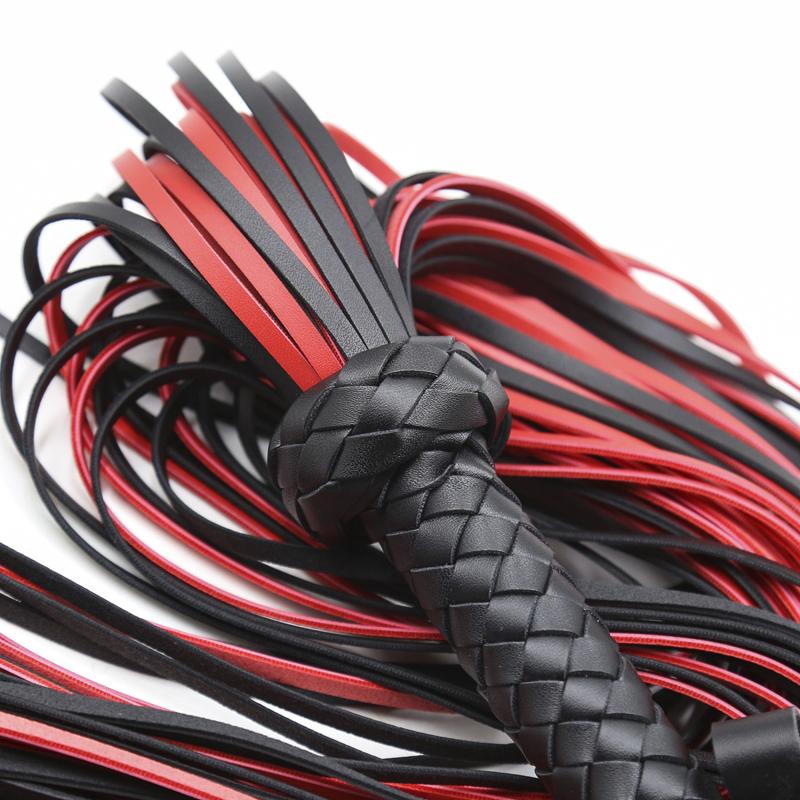 Faux Leather Pimp Whip Racing Riding Party Flogger Queen Black Riding Whip