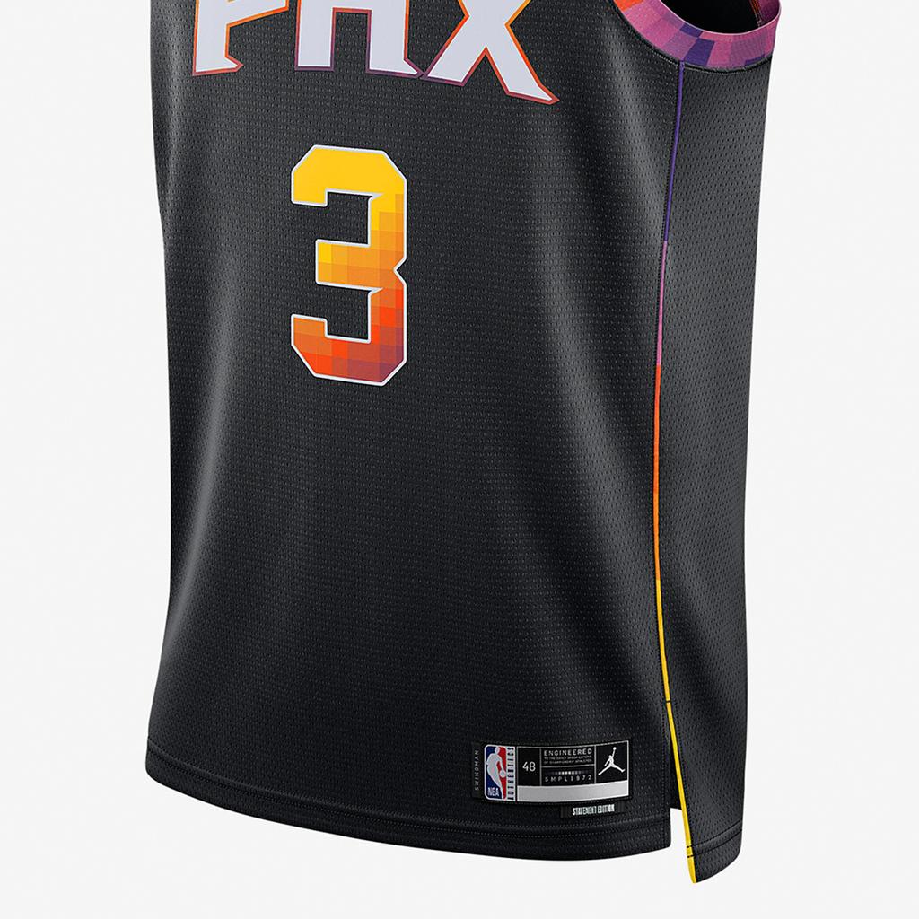 Jordan Spliced Logo Basketball Jersey Phoenix Suns 2022-2023 Season Chris Paul #3 Men Tops Black DO9540-010