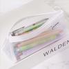 Triangle Mesh Pencil Case Retro Color Zipper Stationery Bag Fashion Transparent Bills Bag  Outdoor