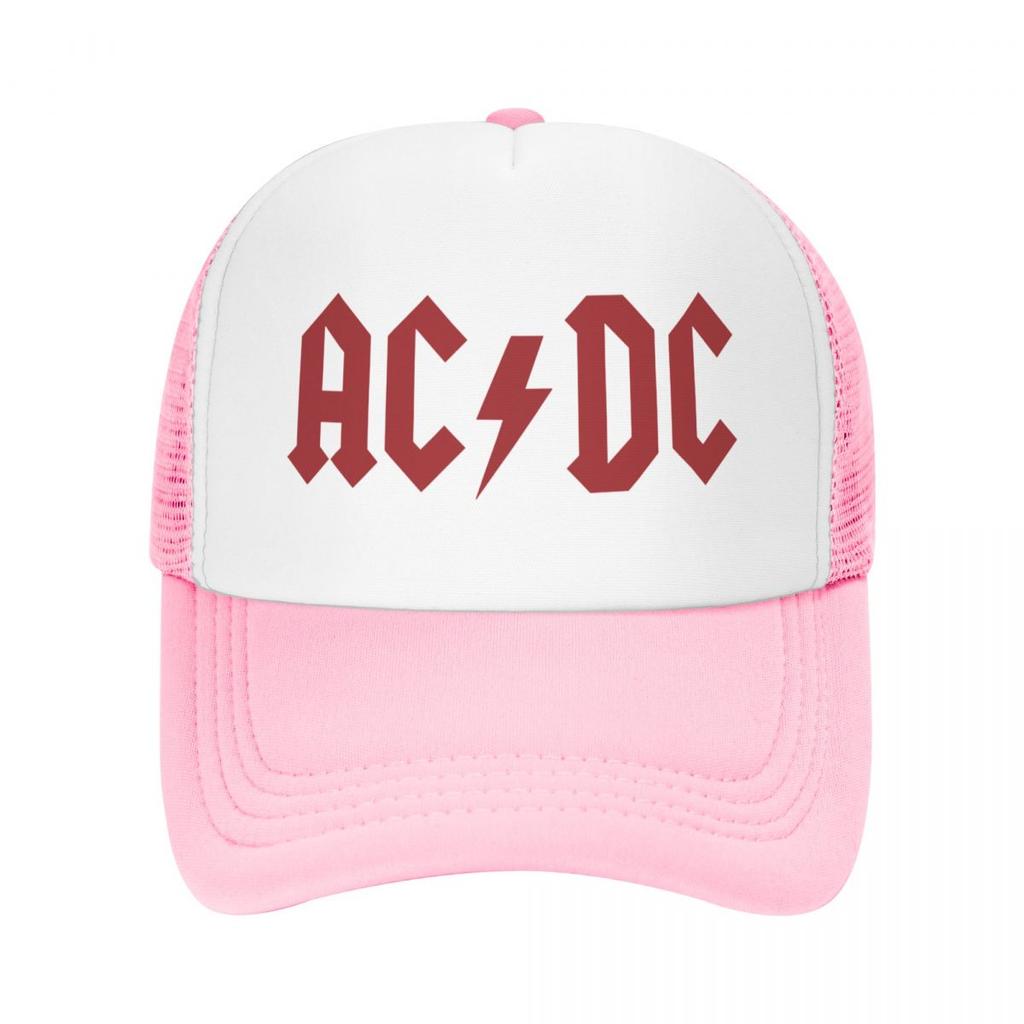 AC-DC Baseball Caps Unisex Snapback Hats Lovers Trucker Caps Women Breathable Mesh Visor Bones