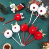 6 Stück Weihnachten Themen Kugelschreiber Lustiger Weihnachts-Schreibstift für Jungen Mädchen Schüler Klassenbelohnung, Strumpffüller