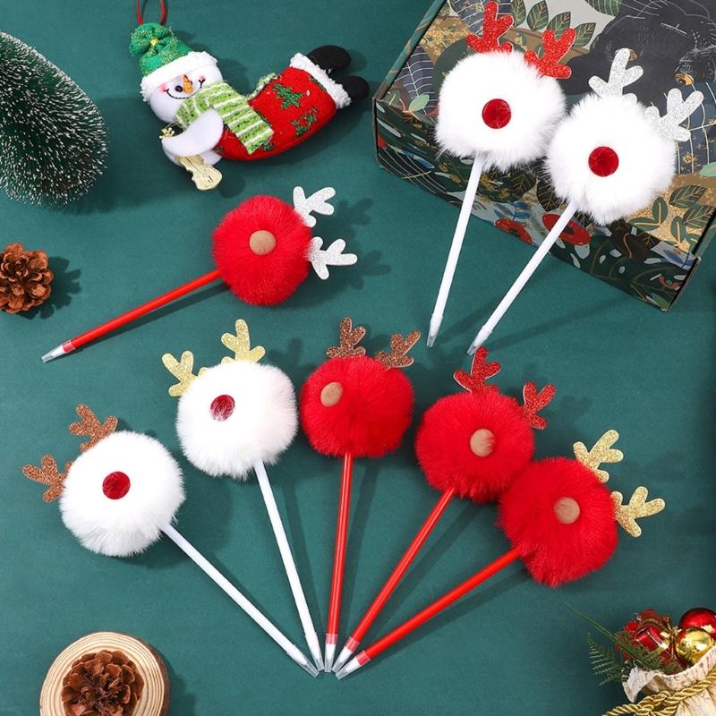 6 Stück Weihnachten Themen Kugelschreiber Lustiger Weihnachts-Schreibstift für Jungen Mädchen Schüler Klassenbelohnung, Strumpffüller