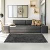 Tapis à poils longs toucher laineux anthracite 120x170