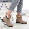 Fashion velvet rain boots rain shoes women's winter short waterproof shoes kitchen non-slip quick-drying car wash rubber shoes