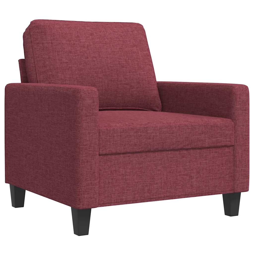 Armchair Burgundy 60 Cm Fabric