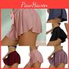 Antiglare Fake Waist Elastic Women Two Piece Shorts Beach Loose Chiffon Summer Casual Yoga