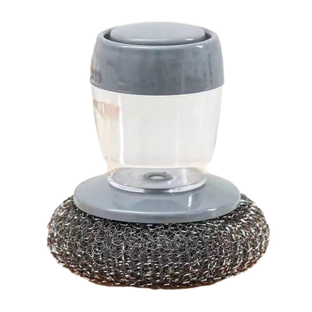 Kitchen Cleaning Brush Stove Sisal Thick Brown Short Handle Round Dish Dishwashing Bamboo and Wood Pot