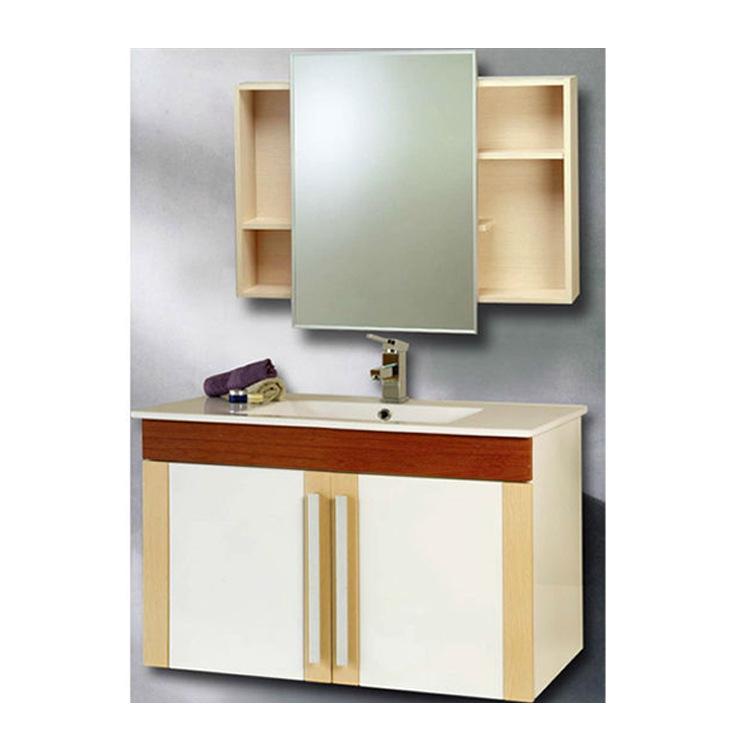 European-Style Floor-Standing Bathroom Vanity with PVC/Wood Veneer Finish