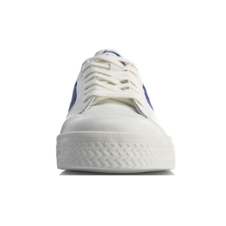 Li Ning Wave Slip Resistant, Abrasion Resistant, Lightweight Low top Skateboard Shoes Men's White Blue AGCP315-1