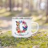 Personalisierte Tasse Floraler Initialen Name Tasse Individuelle Kaffee Heißschokolade Tassen Hochzeit Geburtstag Muttertag Weihnachten Geschenke für Sie