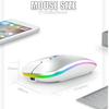 Akumulatorowa bezprzewodowa mysz Bluetooth z myszą USB 2,4 GHz RGB 1600 DPI do komputera Laptop Tablet PC Macbook Gaming Mouse Gamer