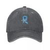 Check Your Colon Colorectal Cancer Awareness Blue Ribbon Baseball Cap hard hat Rugby party Hat fun hats Women Unisexs