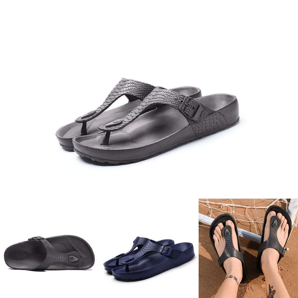Stylish Men's Casual Flip-flops Shoes With Quick-drying And Massage Soles