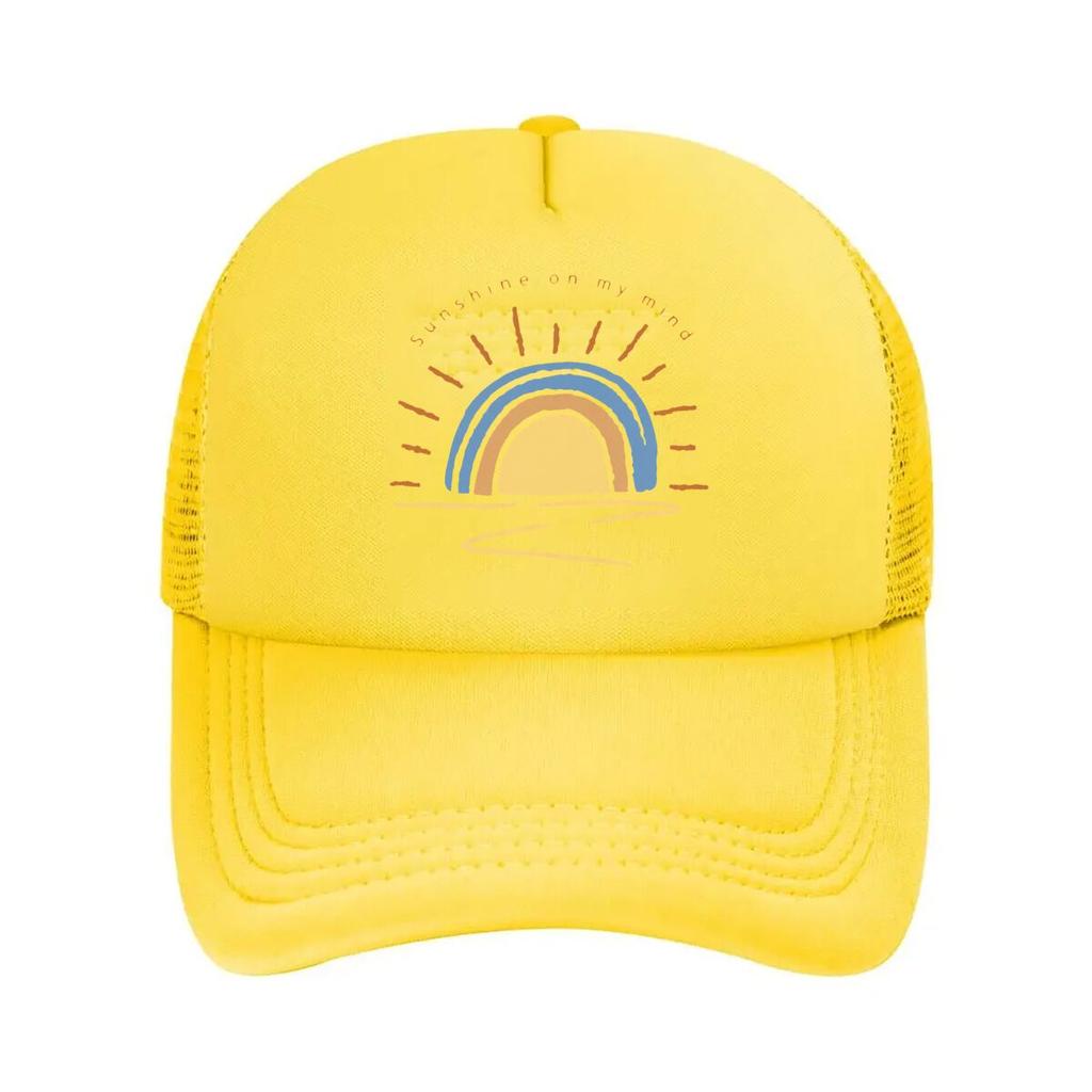 Sunshine Rainbow Boho Motivational Wall Art Mesh Baseball Cap Hip Hop