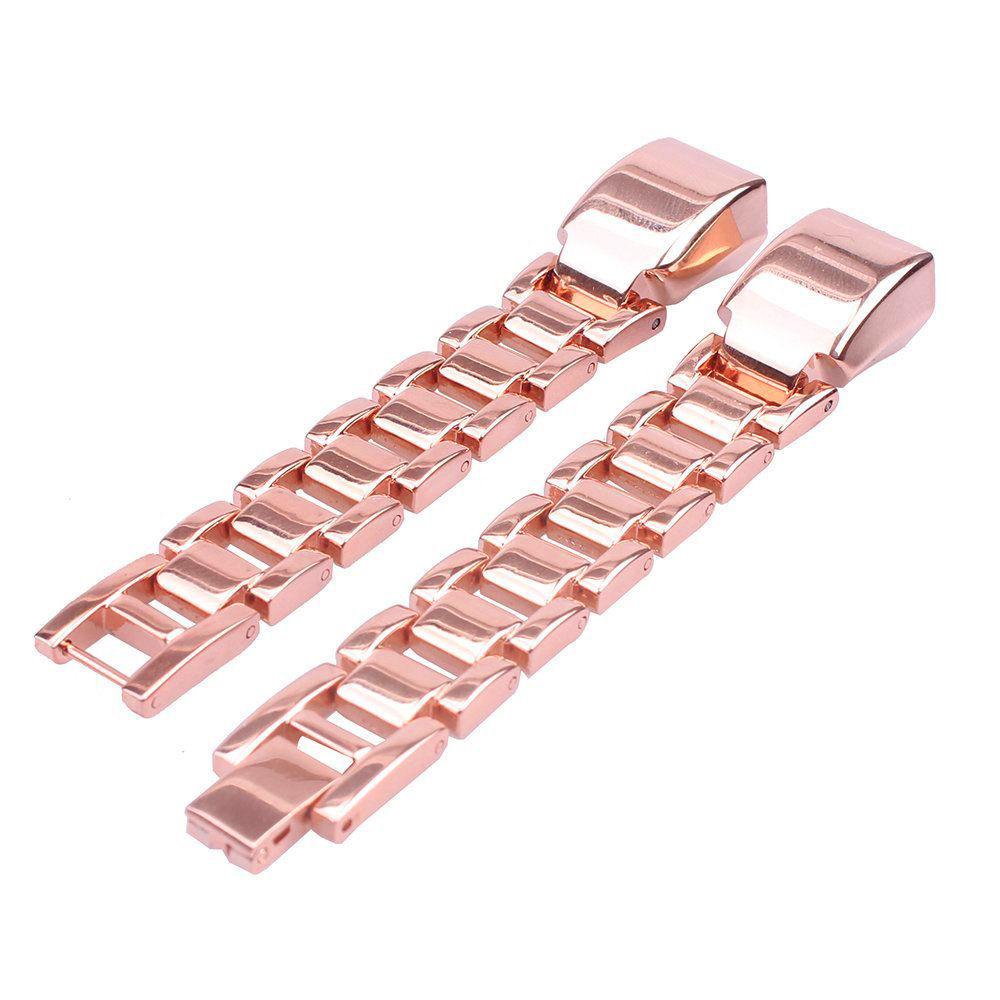 Elegant Stainless Steel Watch Band Wrist Strap For Fitbit Alta Hr With Quick Release Clasp