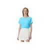 Polo Ss24 Einfarbiges Logo Besticktes Rundhals Casual Kurzarm T-Shirt Damen T-Shirts Fresh-Blue 211682521-040