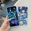 RE55 Starry Night Van Gogh Painting Phone Case for Motorola Moto Edge 20 30 40 50 S30 Fusion Ultra Pro Neo Lite + G200 G23
