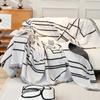 Black Lines Chenille Sofa Cover Cloth Sofa Blanket Cover Full Cover Universal Couch Towel Cover Dust Proof Sofa Cushion Cover