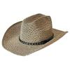 (Einheitsgröße, Hellbraun) Damen Herren Cowgirl Hut Stilvoller Dekorativer Gürtel Westernhut Atmungsaktiv Breiter Rand Sonnenhut