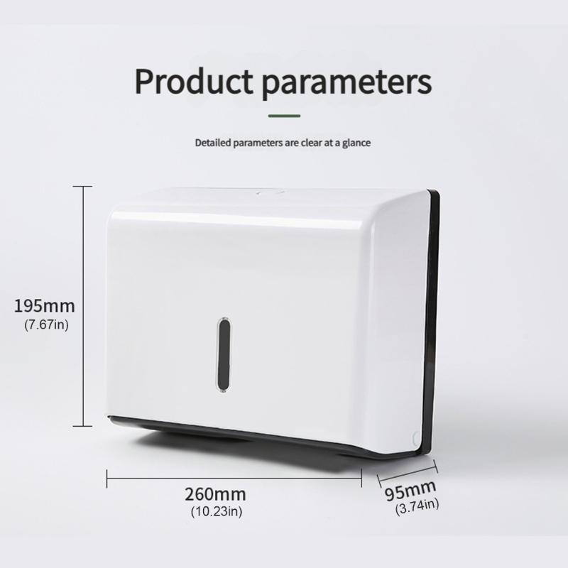 Waterproof Plastic Tissue Dispenser Wall Mounted Space Saving Designs Tissue Box Holder Large Capacity for Bathroom