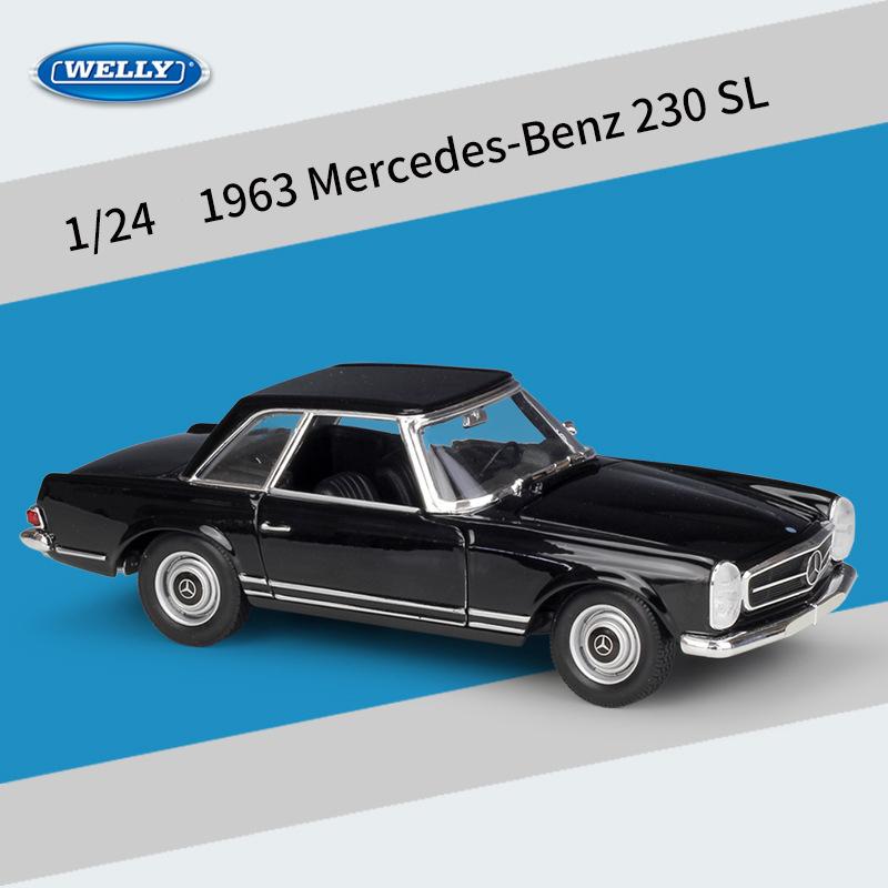 WELLY 1:24 Mercedes-Benz 230SL 1963 Alloy Car Model Diecasts & Toy Vehicles Collect Car Toy Boy Birthday Gifts