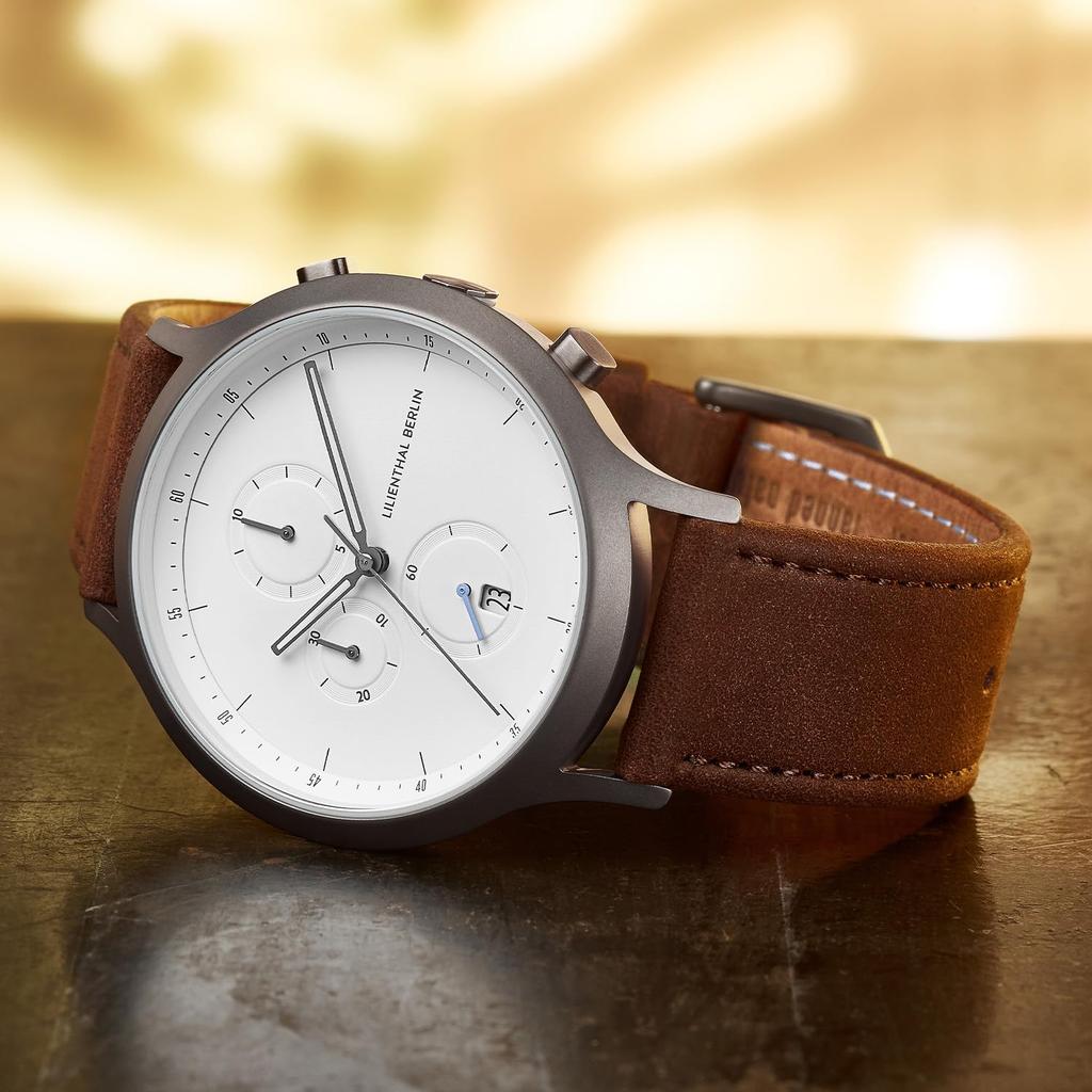 Lilianthal Berlin Brauner Chronograph Mit Datumsanzeige Herrenuhr, C01-101-B002F, Deutschland,