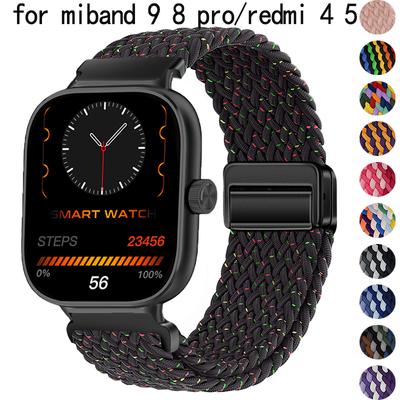 Magnetic Braided Nylon Loop Band for Xiaomi Redmi Watch 4 5 Strap Adjustable Sport Replacement Correa Bracelet Mi Band 9 8 Pro