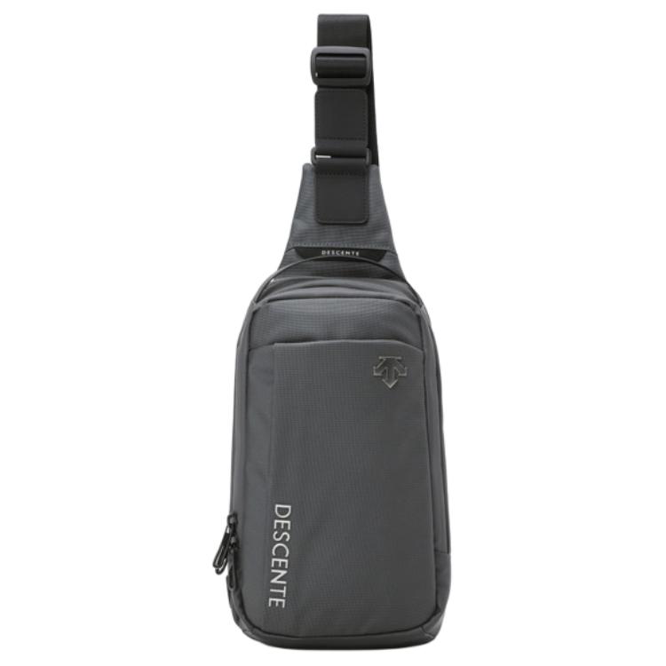 New DESCENTE Nylon Sling Bag Medium Size Men's Dark Gray SQ323UBG72-DGRY