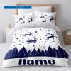 3D Name Customized Bedding Cartoon Christmas Deer Forest Printing Set Cartoon Quilt Cover for Bedroom Decoration Bedding Set