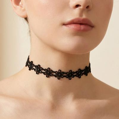 Korean Choker Neckband Necklace Female, Student Simple Short Neck Jewelry, Lace Necklace Female Collar