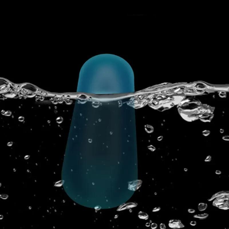 Blue Rubber Oval Stopper Fishing Float Fishing Bobber 100Pcs High Quality Rubber Space Beans Sea Carp Fly Fishing